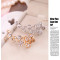 E-3287  Korean fashion silver plated charming rhinestone butterfly earhook ear clip earrings