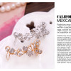 E-3287  Korean fashion silver plated charming rhinestone butterfly earhook ear clip earrings