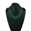 N-5188   Korea Style Silver Gun Black Metal Crystal Necklace Wedding Jewelry