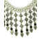 N-5196 European vintage style Fringe Carving Flower Collar Coin Statement Necklace