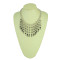 N-5196 European vintage style Fringe Carving Flower Collar Coin Statement Necklace