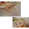 F-0191  Fashion Korean Style Gold Plated Alloy Pearl Rhinestone Crown Flower Love Of Butterfly Hair Comb