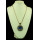 N-5203   vintage style bronze snake link chian big round charms rhinestone blue crystal pendant long necklace