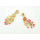 E-3304 European Style gold plated crystal  Enamel Flower Fringe dangle earrings