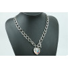 N-5208  New romantic blue glass heart crystal beads pendants necklace multi chunky chain necklace women costume accessories gifts