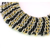 N-5206  Korea Style Link Chain  Gold Plated Round Flower Chunky Necklace Women 4 Colors
