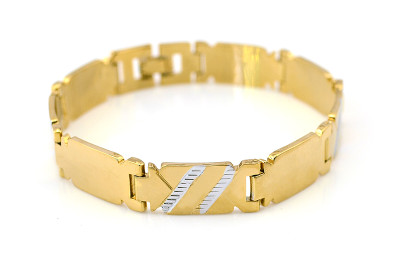 B-0418  New alloy gold twill link chain bangles&bracelets gypsy bracelet men's fashion jewelry gift