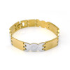 B-0418  New alloy gold twill link chain bangles&bracelets gypsy bracelet men's fashion jewelry gift