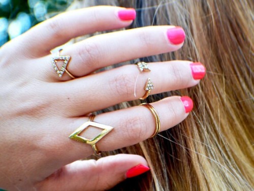 R-1149 European fashion style rhomb triangle arrows diamond ring sets