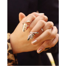 R-1146 European style personality nail rings charming rhinestone ring finger ring false fingernails for fashion women
