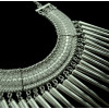 N-5216  European style Carving Crescent Choker Rivet Tassels Necklace