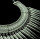 N-5216  European style Carving Crescent Choker Rivet Tassels Necklace