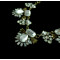 N-5234 European Bronze Metal Crystal Flower Drop Statement Necklace