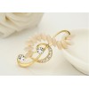 P-0149 Korean fashion style gold plated opal princess cat brooch high-grade rhinestone musical note brooch shawl buckles 2 styles 2 colors