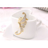E-3323 Korean Fashion Gold  Full Clear Rhinestone Butterfly  Ear Cuff No Pierced Clip Earrings