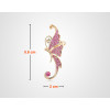 E-3323 Korean Fashion Gold  Full Clear Rhinestone Butterfly  Ear Cuff No Pierced Clip Earrings