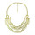 N-5248  Europea style gold plated multi layer three strand crescent pendant women necklace