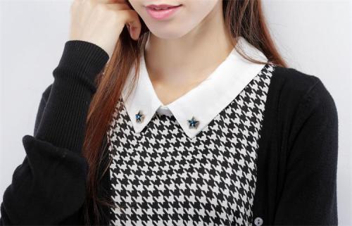 P-0147 Korean style shirt collar mini star brooch badge retro suit pin brooch buckle