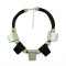 N-5251  Fashion style vintage gold silver plated alloy geometric enamel pendant necklaces