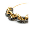 N-5249  European style snake chain circle hoop chain necklace bracelet set B-0439