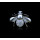 P-0137 European and American style animal badge jewelry gold silver plated alloy clear rhinestone crystal bee pin brooch