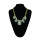 N-5260  European Style Bronze Gem  Tone Alloy Brand Clear Rhinestone Drop Crystal Choker Necklace