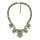 N-5260  European Style Bronze Gem  Tone Alloy Brand Clear Rhinestone Drop Crystal Choker Necklace