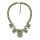 N-5260 European Style Bronze Gem Tone Alloy Brand Clear Rhinestone Drop Crystal Choker Necklace