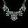 N-5260 European Style Bronze Gem Tone Alloy Brand Clear Rhinestone Drop Crystal Choker Necklace