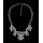 N-5260 European Style Bronze Gem Tone Alloy Brand Clear Rhinestone Drop Crystal Choker Necklace