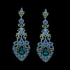 E-3360  New Arrival Fashion Accessories Luxury Charming Alloy Crystal Big Water Drop  Long Earrings For Ladies Earring Jewelry Five- color