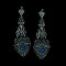 E-3360  New Arrival Fashion Accessories Luxury Charming Alloy Crystal Big Water Drop  Long Earrings For Ladies Earring Jewelry Five- color