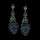 E-3360  New Arrival Fashion Accessories Luxury Charming Alloy Crystal Big Water Drop  Long Earrings For Ladies Earring Jewelry Five- color