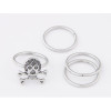 R-1156  New Products Design European Fashion Style Skull Punk Gold Conjoined Ring For Women Costume Jewellry 4pcs/set