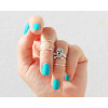 R-1156  New Products Design European Fashion Style Skull Punk Gold Conjoined Ring For Women Costume Jewellry 4pcs/set