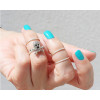 R-1156  New Products Design European Fashion Style Skull Punk Gold Conjoined Ring For Women Costume Jewellry 4pcs/set