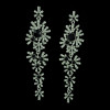 E-3359  Women 2014 New Fashion Full Rhinestone Crystal Long Snowflake Flower Dangle Drop Tassel Earrings Silver For Sale