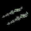 E-3359  Women 2014 New Fashion Full Rhinestone Crystal Long Snowflake Flower Dangle Drop Tassel Earrings Silver For Sale