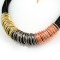 N-5263  Bohemian multilayer black chains hoop Choker Necklace