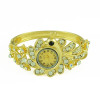 B-0423-PE Hot Sale European Fashion Style Wide Bangle Watch Women Bracelet Charming Peacock Elephant Geometry Rhinestone Bracelets Wristwatch Clock