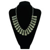 N-3504 New Arrival European Vintage Silver Metal Bib Choker Necklace