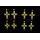 E-3333 Baroque luxury yellow gold plated crystal cross drops earrings pearl flower dangle earrings for women