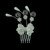 F-0201  bride bridesmaid jewelry 2 style Fashion Korean Style Silver Plated Alloy Rhinestone Pearl Flower Leaf Bowknot Hair Comb