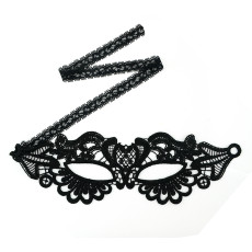 N-5279 New Gothic White Black Silk Needle Lace Chain Hollow Out Flower Mask For Masked Ball