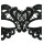 N-5279 New Gothic White Black Silk Needle Lace Chain Hollow Out Flower Mask For Masked Ball