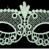 N-5278 New Gothic White Black Silk Needle Lace Chain Hollow Out Flower Mask For Masked Ball