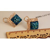 E-3367  New Products Korean Style Fashion Jewelry Gold Plated Alloy Blue Rhinestone Stud Earring For Women