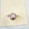 R-1157 Europea Style High-grade Luxury Pink Big Crystal Ring