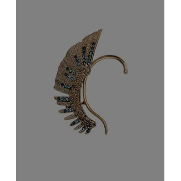 E-3368  Europea Style AB color wings full Rhinestone ears hanging Earrings ear clip cuff