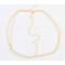 F-0200 Europea Style Gold Plated Alloy Pearl Chain Tassels Hairband